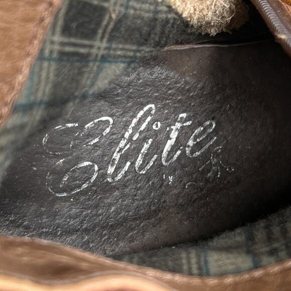 Elite by Corky Antelope Patchwork Leather Heeled Ankle Booties Tan Boho Western - Picture 8 of 12